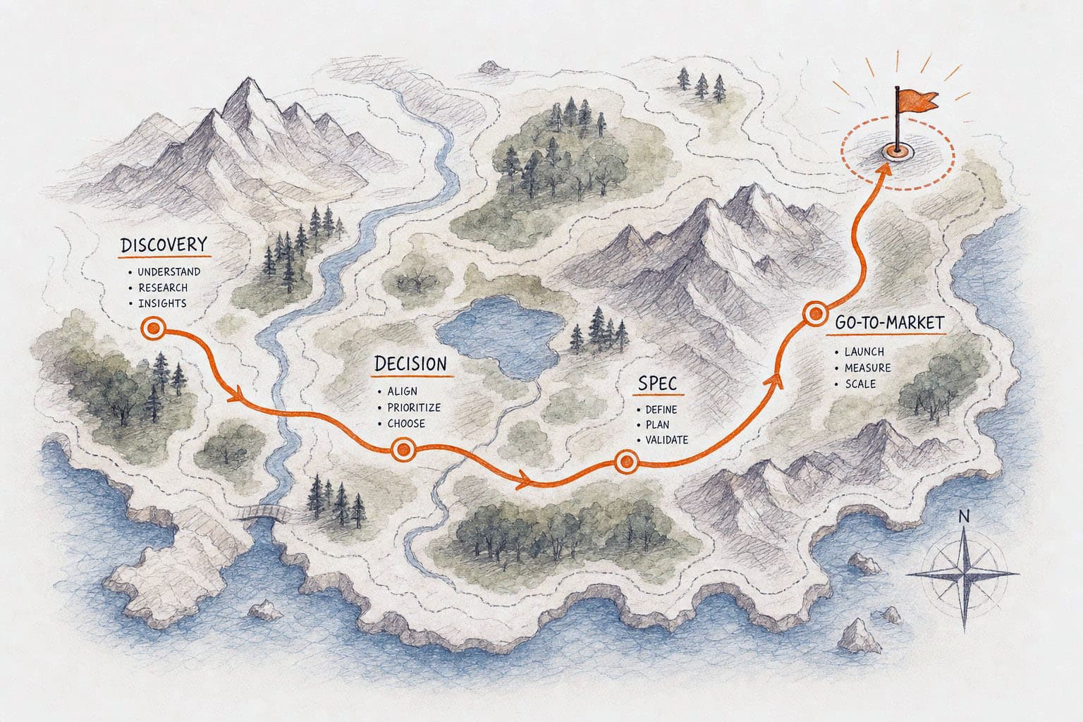 A trail map charting a defensible direction